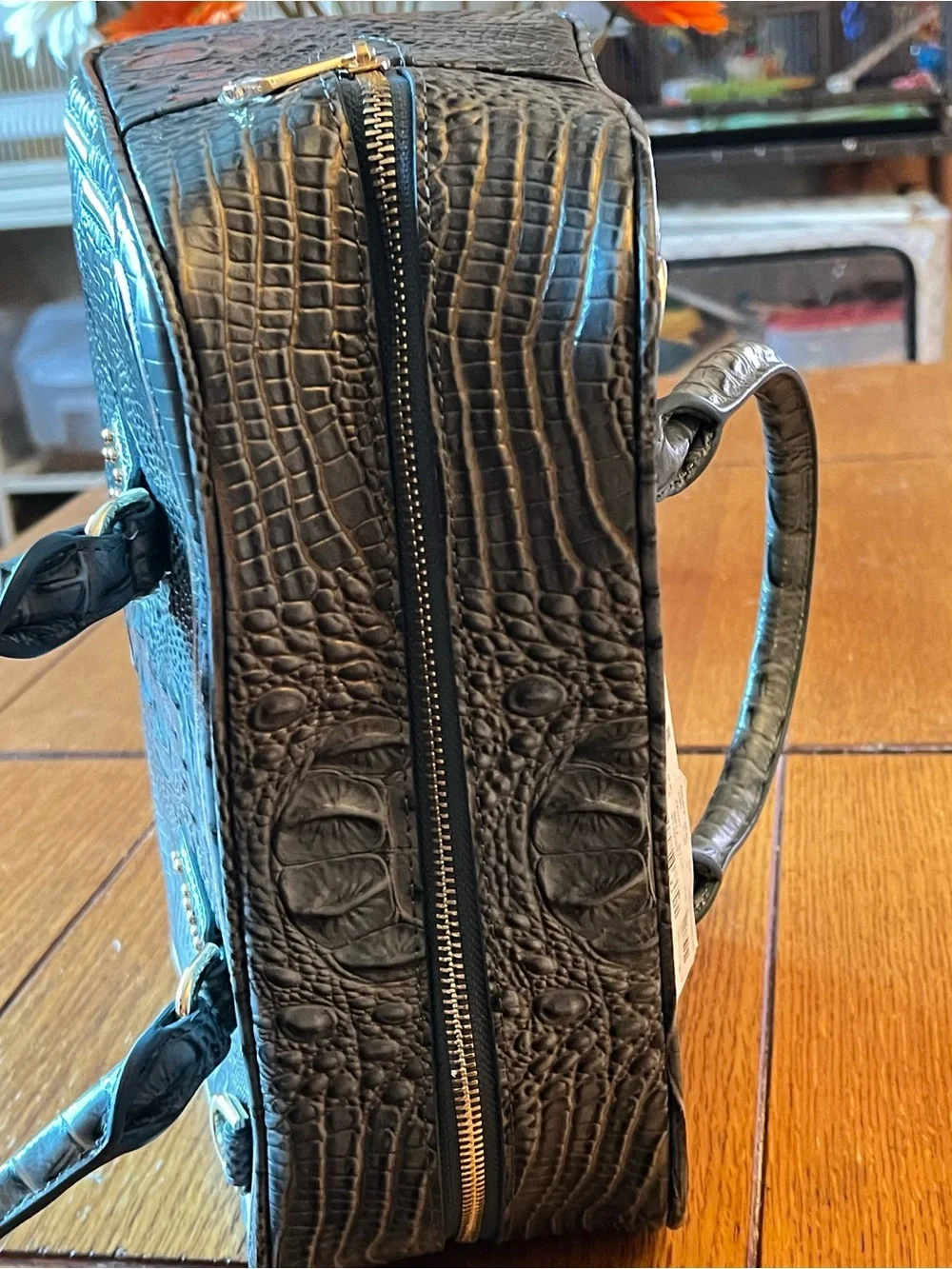 Brahmin Marissa Satchel in Slate Stratos